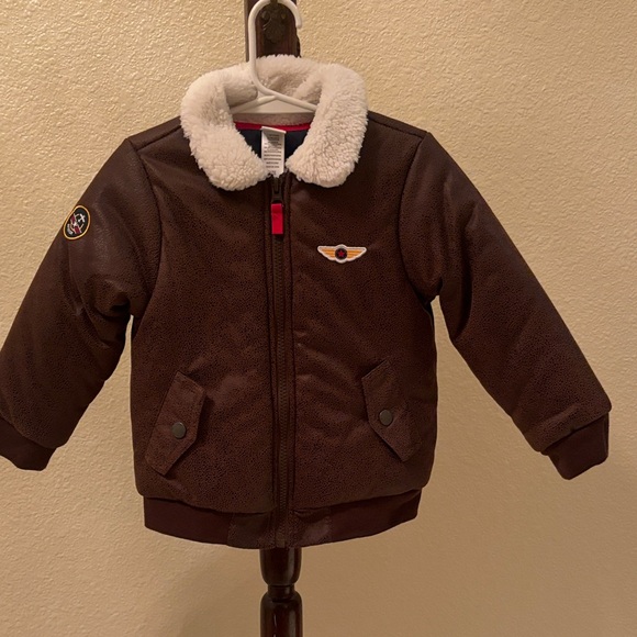Little Me Brown Jacket with White Collar - Picture 1 of 3